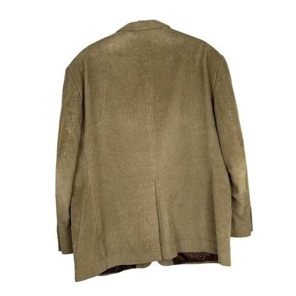 Lauren Ralph Lauren Mens 46R Corduroy Sport Coat Brown Jacket Blazer
